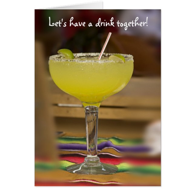 Låt oss ta en drink tillsammans! hälsningskort (Framsidan)