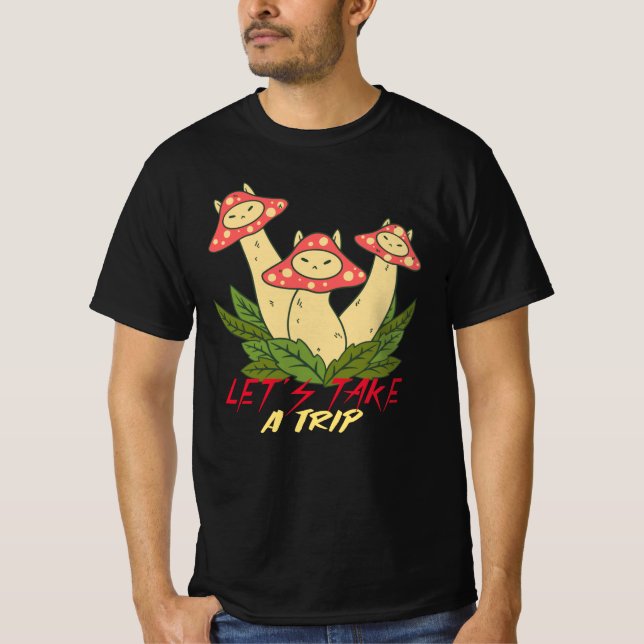 Låt oss Ta ett Resa / Magiska svampar / Magiska rö T Shirt (Framsida)