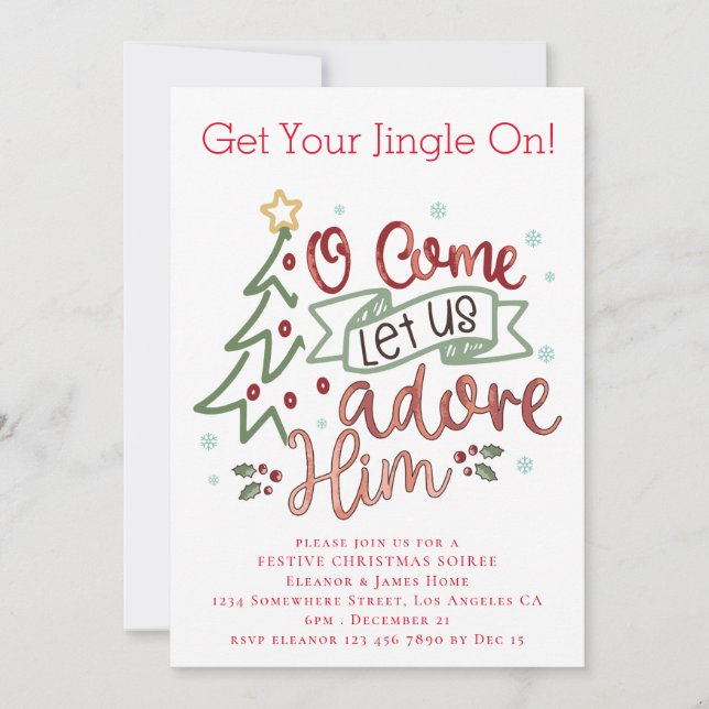 Låt oss ta honom God jul Inbjudningar (Framsida)
