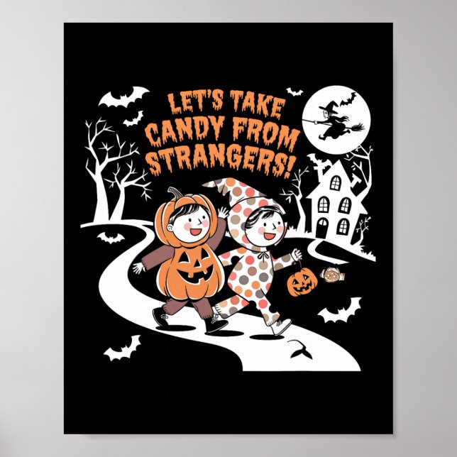 Låt oss ta kandy från Strangers Funny Halloween 1 Poster (Framsidan)