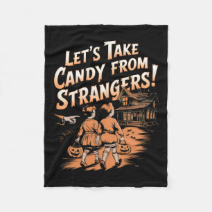 Låt oss ta kandy från Strangers Vintage Halloween Fleecefilt