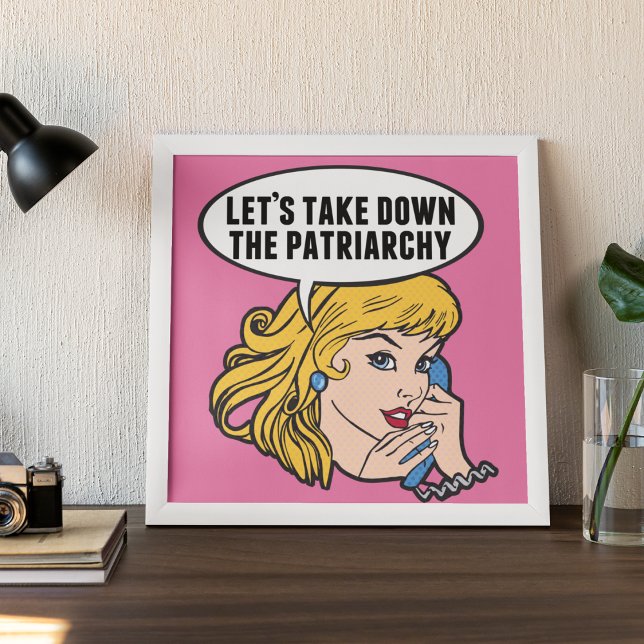 Låt Oss Ta Ner Patriarkatet Feministisk Rosa Poster (Skapare uppladdad)