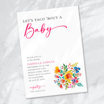 Låt oss Taco 'Bout a Baby Blommigt Fiesta Baby Sho