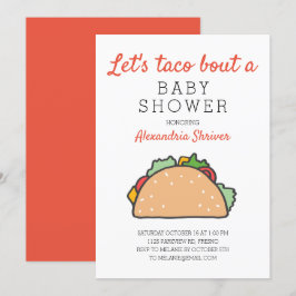 Låt oss Taco Bout A Baby Shower Fiesta Inbjudningar