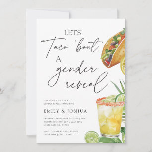 Låt oss Taco Bout A Gender-visning Inbjudningar