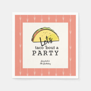 Låt oss Taco Bout A Party Fiesta Birthday Papper Pappersservett