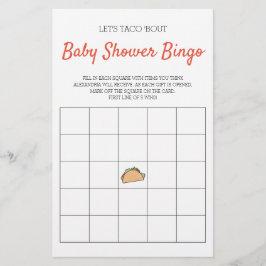 Låt oss Taco Bout Baby Shower Bingo Game