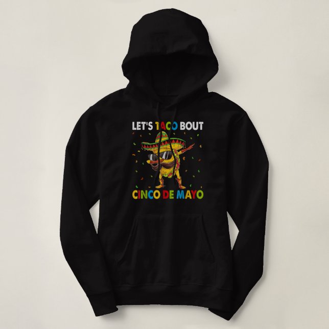 Låt oss Taco Bout Cinco De Mayo Dabbing Taco Mexic T Shirt (Design framsida)
