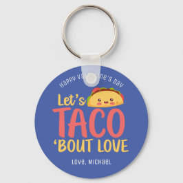 Låt oss Taco Bout Kärlek Funny Pun Cute Valentines Nyckelring