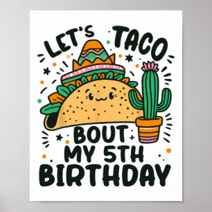 Låt oss Taco Bout Min femte födelsedag Mexikanska Poster