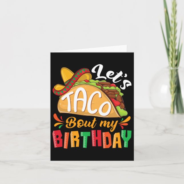 Låt oss Taco Bout Min födelsedag, mexikanska Cinco Kort (Framsida)