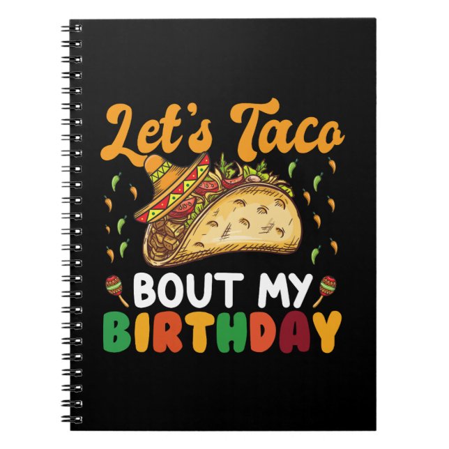 Låt oss Taco Bout Min födelsedagscinco De Mayo Par Anteckningsbok (Framsidan)