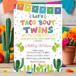 Låt oss taco 'Bout tvillingar Baby Shower-inbjudan Inbjudningar