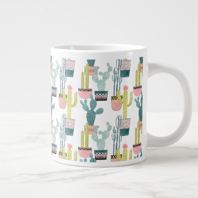Låt oss Taco Om Kärlek | Cactus Mönster Jumbo Mugg (Höger)