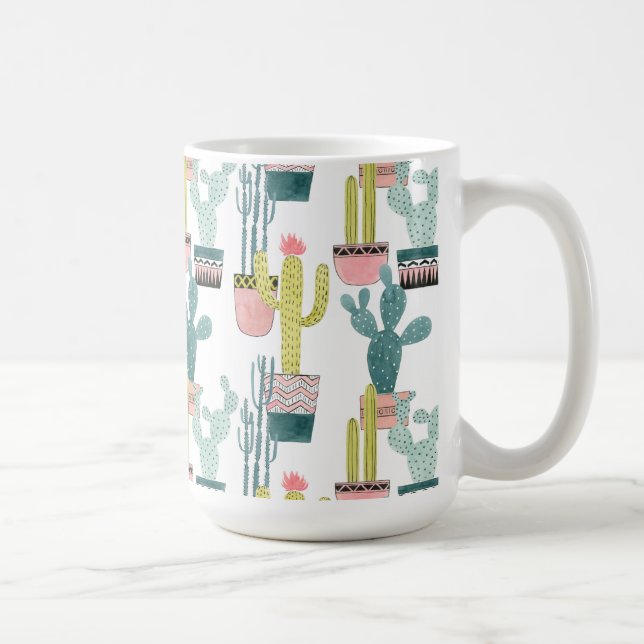Låt oss Taco Om Kärlek | Cactus Mönster Kaffemugg (Höger)