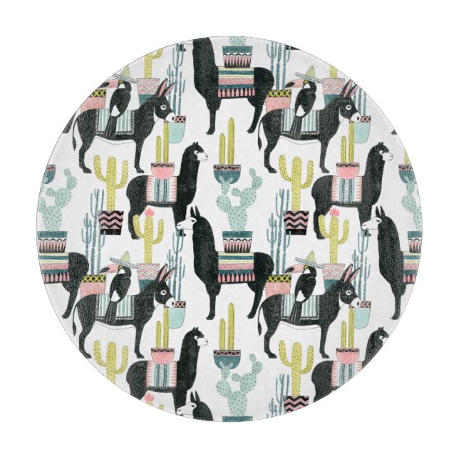 Låt oss Taco Om Kärlek | Llama & Donkey Mönster (Framsidan)