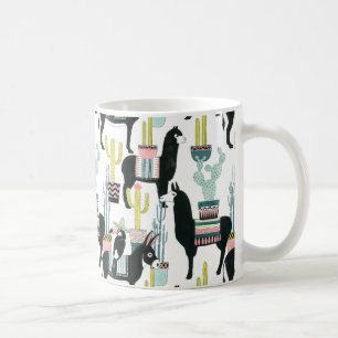 Låt oss Taco om Kärlek Llama och Donkey Mönste Kaffemugg
