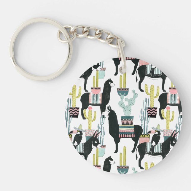 Låt oss Taco om Kärlek| Llama och Donkey Mönster (Framsidan)