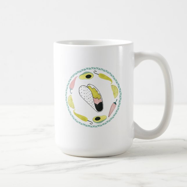 Låt oss Taco Om Kärlek | Taco Inslag Circle Kaffemugg (Höger)