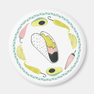 Låt oss Taco om Kärlek Taco Inslag Circle Magnet