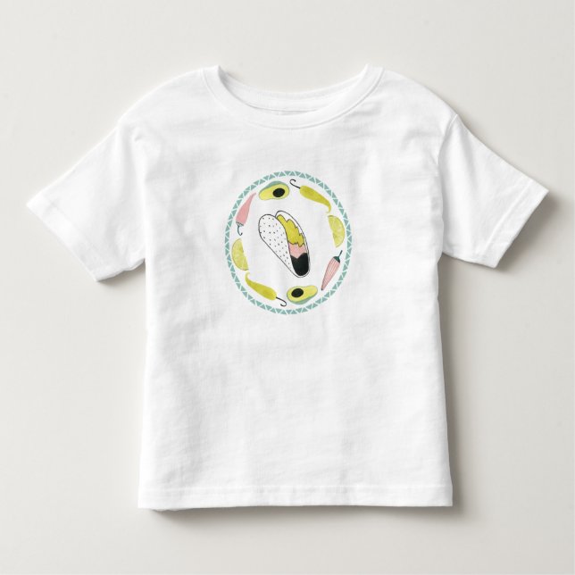 Låt oss Taco Om Kärlek | Taco Inslag Circle T Shirt (Framsida)
