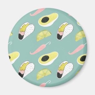Låt oss Taco om Kärlek Taco Inslag Mönster Magnet
