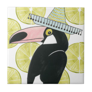 Låt oss Taco Om Kärlek Toucan Sombrero Kakelplatta