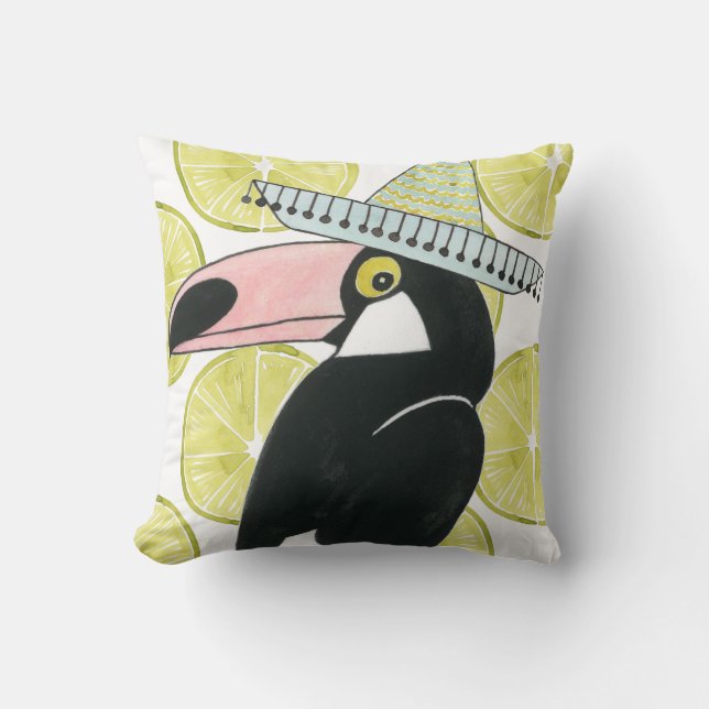 Låt oss Taco Om Kärlek | Toucan Sombrero Kudde (Framsida)