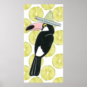 Låt oss Taco om Kärlek Toucan Sombrero Poster