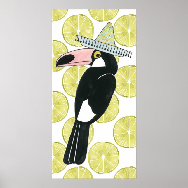 Låt oss Taco Om Kärlek | Toucan Sombrero Poster (Framsidan)