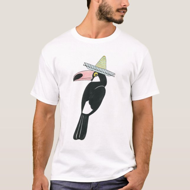 Låt oss Taco Om Kärlek | Toucan Sombrero T Shirt (Framsida)