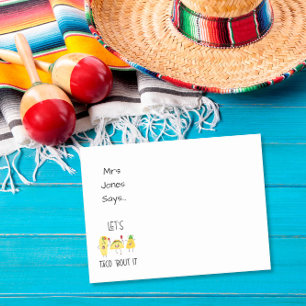 Låt oss taco prata om det rolig att tänka på dig k post-it block