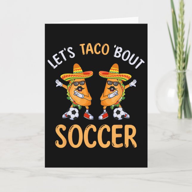 Låt oss taco prata om fotboll dabbing taco Cinco D Kort (Framsida)