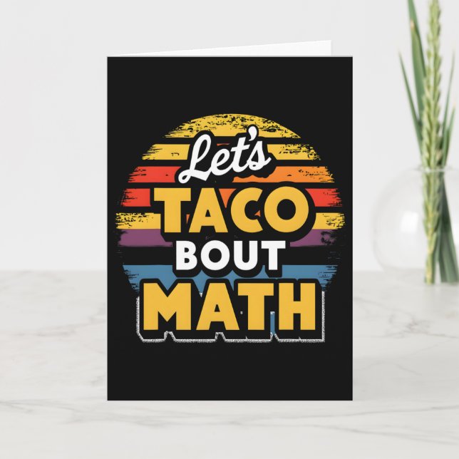 Låt oss taco prata om matematik! Cinco De Mayo Rol Kort (Framsida)