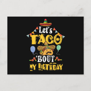 Låt oss taco prata om min födelsedag vykort