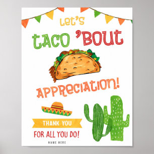 Låt oss Taco-signatur för offertuppskattning Poster