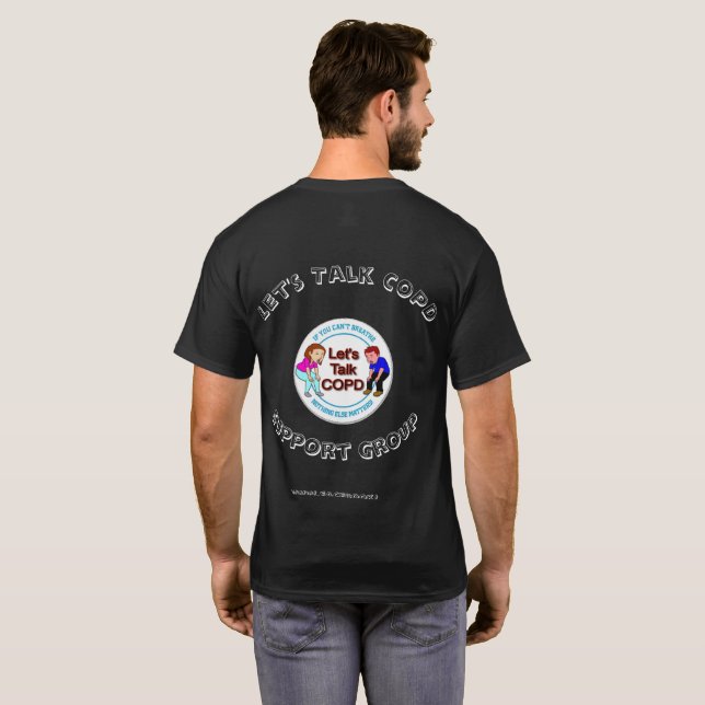 Låt oss tala COPD-stödgruppen T Shirt (Hel baksida)