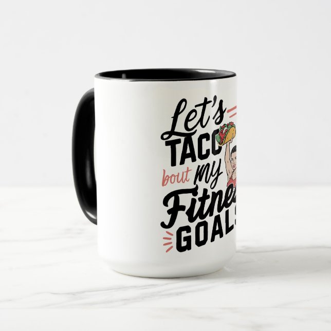 Låt oss tala klarspråk om min Fitness Goals Funny- Mugg (Framsida vänster)
