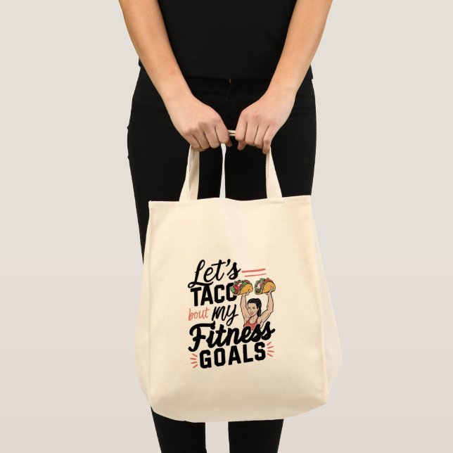 Låt oss tala klarspråk om min Fitness Goals Funny- Tygkasse (Framsida (produkt))