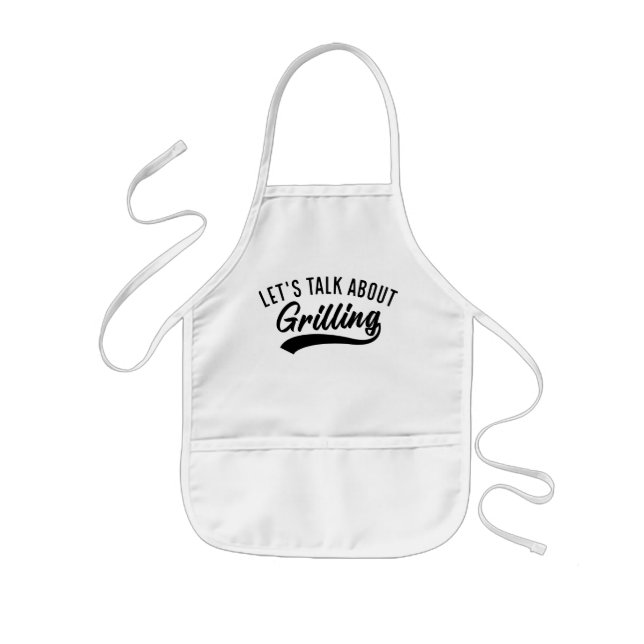 Låt oss tala om grillning barnförkläde (Framsidan)