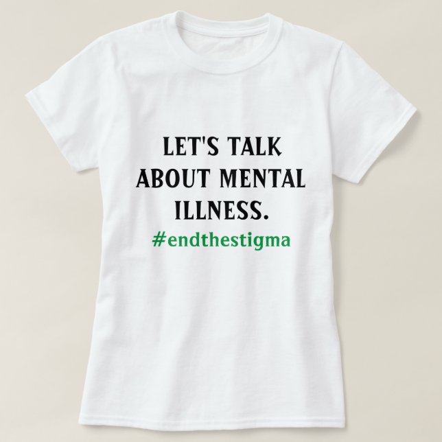 Låt oss tala om mentalsjukdomutslagsplats tee (Design framsida)