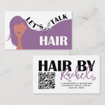Låt oss Talk Hair Lila Model Hair Salon QR-kod