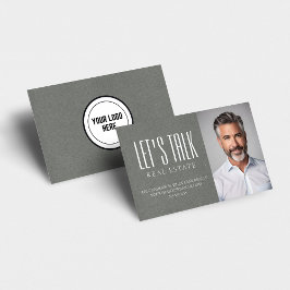 Låt oss Talk Real Gods Grått Kraft Papper Visitkort
