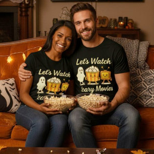 Låt oss titta på Scary Movies Ghost Halloween Kawa T Shirt