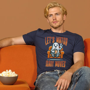 Låt oss titta på Scary Movies Ghost Halloween Shir T Shirt