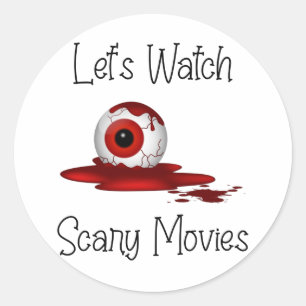 Låt oss titta på scary Movies, skräckfilm besökt Runt Klistermärke