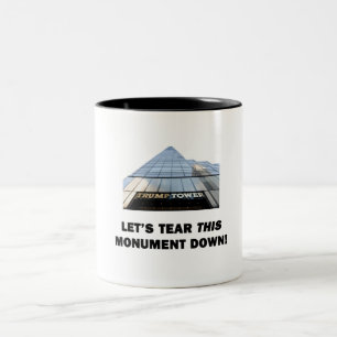 Låt oss Tona ned det här monumentet Två-Tonad Mugg
