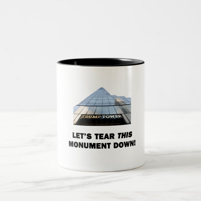 Låt oss Tona ned det här monumentet Två-Tonad Mugg (Center)