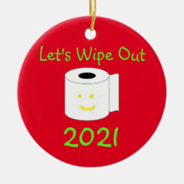 Låt oss Torka ut 2021 keramiskt prydnadsämne Julgransprydnad Keramik