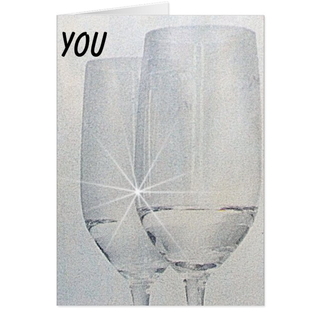 LÅT OSS TOST OCH CELEBRAT "VÅRT NYA KÄRLEK" HÄLSNINGSKORT (Framsidan)